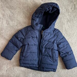 Primary Dark Blue Kids Puffer Jacket